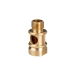 Raccord passe-fil mâle/femelle pas 10x1 ø 15mm haut. 27mm – passage de câble ø 7mm – Laiton (montage luminaire) (miniature n°1)