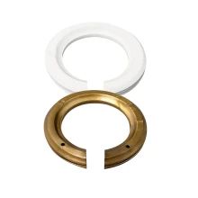 Lot de 2 bagues de réduction d’abat-jour E27 vers E14 ou B22 – Plastique blanc et doré (modification luminaire)