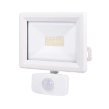 Projecteur LED avec détecteur de mouvement – 20W 1880lm blanc 4000K – Orientable, connecteur rapide – IP65 Blanc (extérieur)
