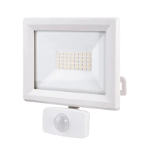Projecteur LED avec détecteur de mouvement – 30W 3300lm blanc 4000K – Orientable, connecteur rapide – IP65 Blanc (extérieur)