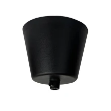 Pavillon cache-fils ø 89mm haut. 70mm avec vis de blocage du câble intégrée et passage de câble ø 8mm– Plastique blanc (plafond)