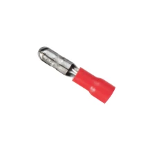 Lot de 10 cosses à sertir isolées cylindriques mâles – Diamètre 4 mm – 0,5 à 1,5 mm² – Rouge