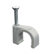 Lot de 20 attaches-câbles à clouer ø 8mm – Gris (fixation murale)