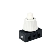Inter poussoir à encastrer 460W maxi, contact par maintien, fixation par écrou, connexion à vis (luminaire, appareil électrique)
