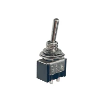 Mini inter à levier à encastrer 690W maxi – Fixation par écrou et connexion à souder (luminaire ou autre appareil électrique)