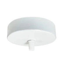 Pavillon cache-fils ø 100mm haut. 25mm avec serre-câble plastique, passage de câble ø 7mm – Métal blanc (plafond)