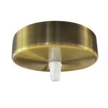 Pavillon cache-fils ø 100mm haut. 25mm avec serre-câble plastique, passage de câble ø 7mm – Métal finition bronze (plafond)
