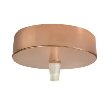 Pavillon cache-fils ø 100mm haut. 25mm avec serre-câble plastique, passage de câble ø 7mm – Métal finition cuivre (plafond)