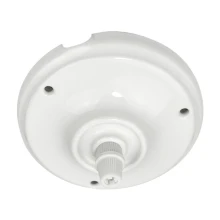 Pavillon cache-fils ø 105mm avec serre-câble plastique, passage de câble ø 7mm – Céramique blanc (plafond)