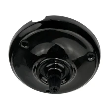 Pavillon cache-fils ø 105mm avec serre-câble plastique, passage de câble ø 7mm – Céramique noir (plafond)