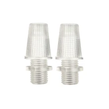 Lot de 2 serre-câbles ø 15mm haut. 28mm – Mâle pas 10x1, pour câble ø 7mm maxi – Plastique translucide (luminaire suspendu)