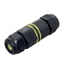 Connecteur de câble étanche IP68 3 pôles – Pour fils souples ou rigides 0,75 à 1,5 mm² 16A 450V – 3680W maxi (extérieur)