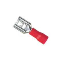 Lot de 10 cosses à sertir isolées femelles plates – largeur 6,35mm – 0,5 à 1,5 mm² – Rouge