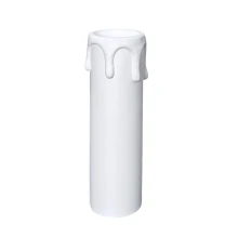 Bougie plastique pour support E14 haut. 100mm – Blanc