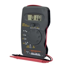 Multimètre digital de poche à pile fournie – Mesure la tension AC/DC 300V, intensité DC 0,2A, résistance, ... (mesure élec)