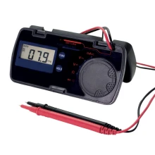 Multimètre digital de poche, piles fournies – Mesure la tension AC/DC 300V, intensité AC/DC 0,2A, résistance, ... (mesure élec)