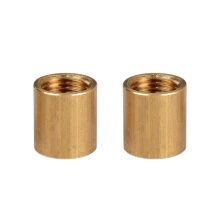 Lot de 2 raccords double femelle pas 10x1 ø 12mm haut. 13mm – passage de câble ø 10mm – Laiton (montage luminaire)