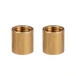 Lot de 2 raccords double femelle pas 10x1 ø 12mm haut. 13mm – passage de câble ø 10mm – Laiton (montage luminaire) (miniature n°1)