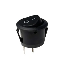 Mini interrupteur à bascule unipolaire à encastrer 12A 250V 3000W maxi ø29mm haut.23 mm – Noir