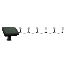 Guirlande LED solaire SARIA – Long. 7m90 50 ampoules blanc chaud 2700K – crépusculaire – IP44 (extérieur)