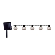 Guirlande LED solaire KEA – Long. 6m15 10 ampoules blanc chaud 2700K – crépusculaire – IP44 (extérieur)