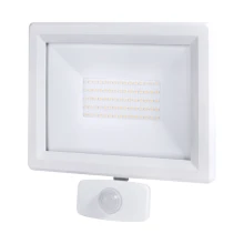 Projecteur LED avec détecteur de mouvement – 50W 5500lm blanc 4000K – Orientable, connecteur rapide – IP65 Blanc (extérieur)