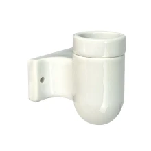 Douille E27 murale – 4A 250V – Céramique Blanc (luminaire)