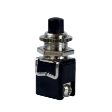 Inter poussoir à encastrer 600W max – Contact par maintien, fixation par écrou, connexion à vis (luminaire, appareil électrique)