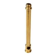 Réhausse avec passe-fil mâle/femelle pas 10x1 haut. 105mm – passage de câble ø 7mm - Laiton (montage luminaire)