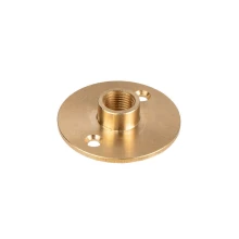 Raccord à plaque femelle pas 10x1 ø 40mm haut. 14mm – passage de câble ø 7mm – Laiton (montage luminaire)