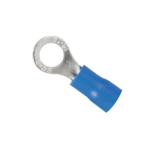 Lot de 10 cosses à sertir isolées rondes – ø 5,3mm – 1,5 à 2,5 mm² – Bleu