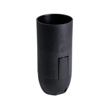 Douille E14 lisse à connexion rapide en plastique PET recyclé – Noir