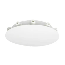 Plafonnier rond 12 câbles ø180mm h.27mm, serre-câbles, passage câble ø7mm, métal blanc (suspension multi-descente)