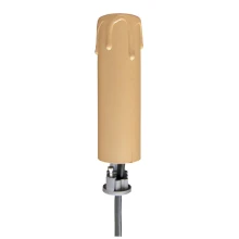 Bougie plastique équipée d'une douille E14 pré-câblée – 60W maxi haut. 85mm – Beige