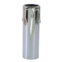 Bougie plastique pour support E14 haut. 85mm – Argent