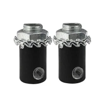 Lot de 2 serre-câbles ø 13mm haut. 27mm – Mâle pas 10x1, pour câble ø 7mm maxi – Aluminium noir (luminaire suspendu)