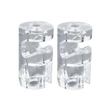 Lot de 2 passes-câbles ø 20mm haut. 35mm – Plastique translucide (guider les câbles d'un luminaire au plafond ou mur)