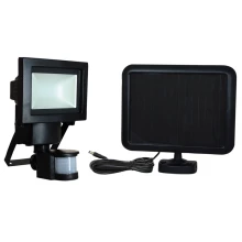 Projecteur solaire LED 7,5W 630lm blanc froid 6900K avec détecteur de mouvement – IP44 Noir (extérieur)