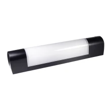 Applique BELNA avec tube LED 7W 500lm blanc neutre 4000K – Poussoir on/off 230V direct – IP21 Noir (salle de bain hors volume)