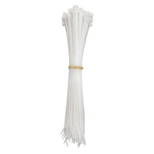 Lot de 100 colliers de câblage denture intérieure – 150x3,6mm – Nylon blanc (intérieur ou extérieur)