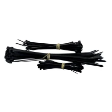 Assortiment de 100 colliers de câblage – 50x(100x2,5mm) + 25x(150x3,6mm) + 25x(250x4,8mm) – Nylon noir (intérieur et extérieur)