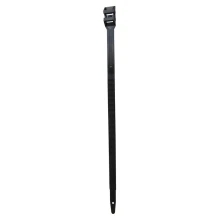 Lot de 10 colliers d'installation denture extérieure – 265x9mm – Polyamide noir (intérieur/extérieur)