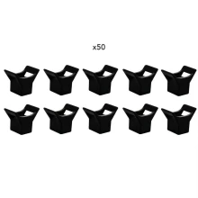 Lot de 50 embases à visser pour colliers d'installation – A fixer avec vis ø 4mm (intérieur et extérieur)