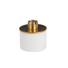 Raccord adaptateur bouteille mâle pas 10x1 ø25-28mm, passage câble ø5,6mm – Caoutchouc et support laiton (montage luminaire)