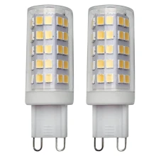 Lot de 2 ampoules LED – ø 18mm haut. 55mm 4,5W 530lm 240V blanc neutre 4000K culot G9