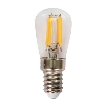 Ampoule LED ø 26mm haut. 62mm 2,8W 300lm blanc chaud 3000K culot E14 – Verre transparent (veilleuse, petit luminaire)