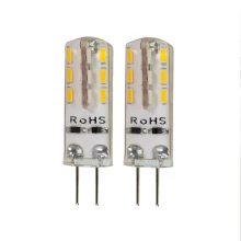 Lot de 2 ampoules LED ø10mm haut.35mm 0,05W 3,8lm blanc chaud 3000K culot G4 3,7V (rechange pour guirlande réf. 54558820)