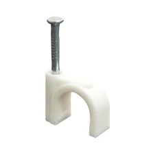 Lot de 20 attaches-câbles à clouer ø 9mm – Blanc (fixation murale)