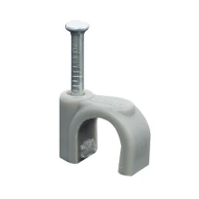 Lot de 100 attaches-câbles à clouer ø 9mm – Gris (fixation murale)