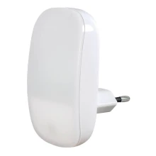 Veilleuse LED TURONI à brancher – 0,25W blanc 4000K – Crépusculaire pour un allumage/extinction automatique (chambre, couloir)